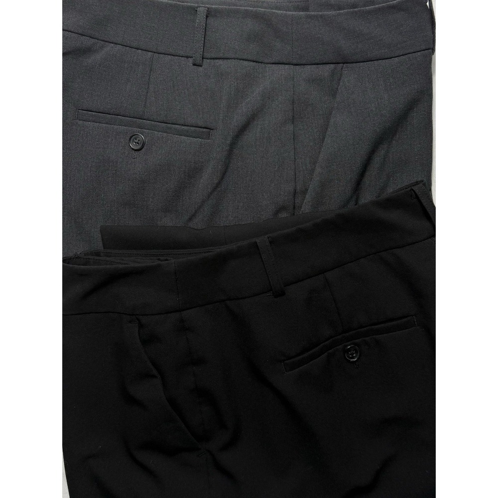 Liz Claiborne Career Sophie Classic Black‎ & Dark Gray Dress Pants SZ 12L (33")